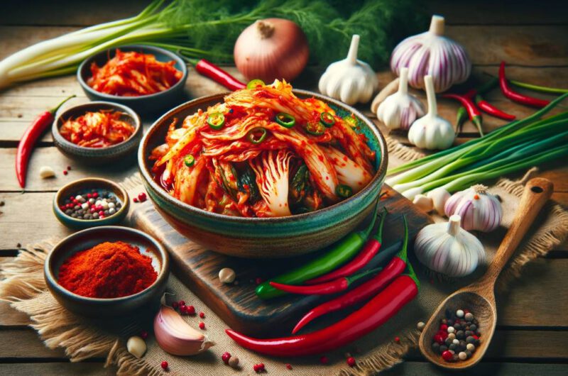 Kimchi - fermentiertes Gemüse koreanischer Art