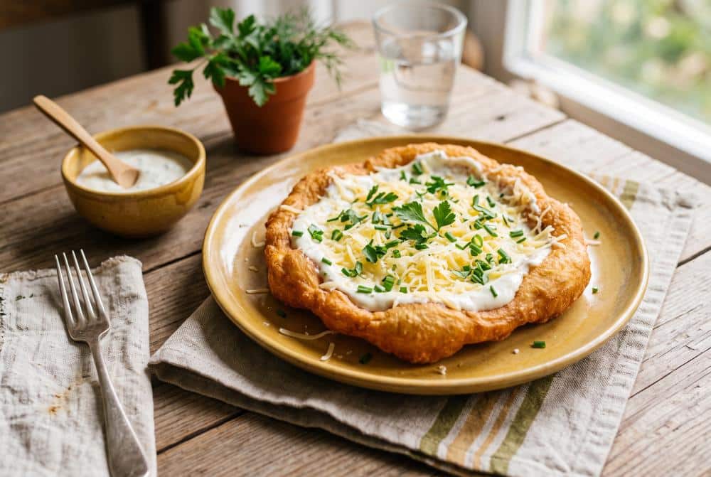 Ungarische Lángos - ein vollwertiges Rezept ohne tierisches Eiweiß